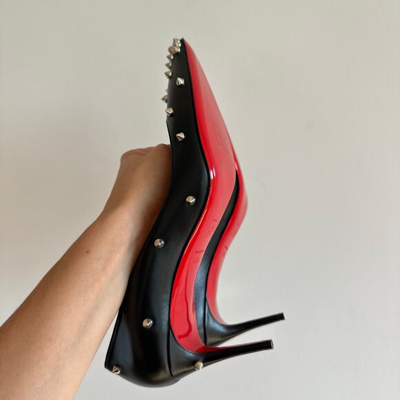 NEW Christian Louboutin Degraspike Studded Pumps Black - Picture 6 of 9